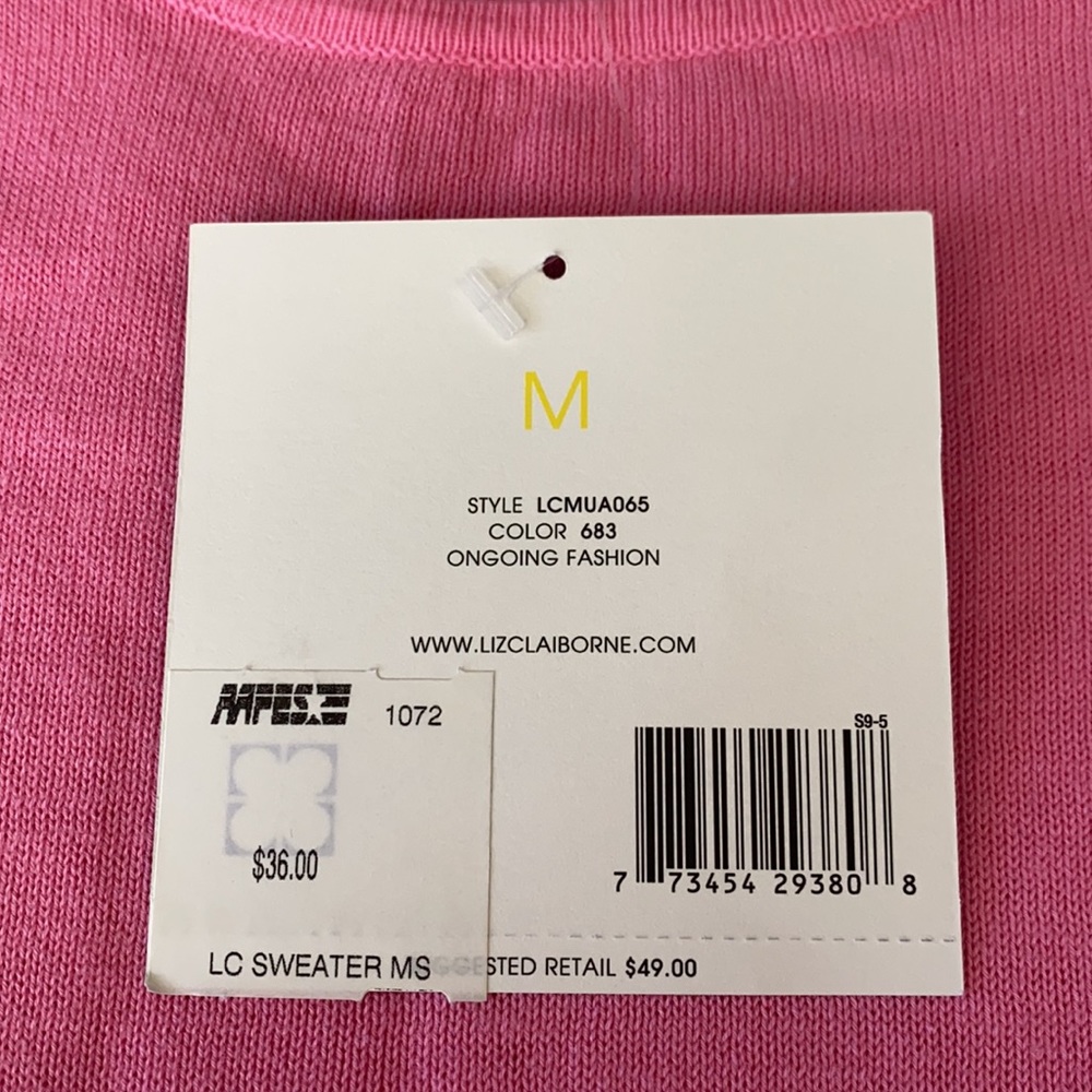 NWT Liz Claiborne Sweater - Picture 2 of 3